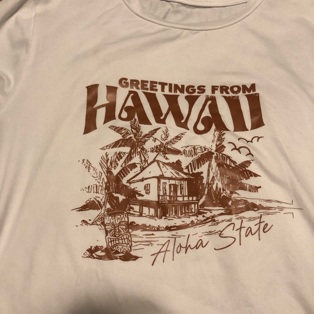 White Hawaii Graphic Tee